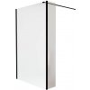 BESCO - Walk-in sprchovací kút AVEO BLACK - FARBA rámu - Čierna, Pevná stena - 30 cm, Rozmer A - 100 cm, Rozmer C - 195 cm, Výplň - Číre bezpečnostné sklo - 8 mm BCAVEO100BL+BCAVEO30BL