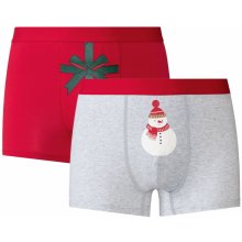 Livergy vianočné boxerky sivá/červená
