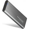 AXAGON EEM2-SG2, USB-C 3.2 Gen 2 - M.2 NVMe & SATA SSD kovový RAW box, bezšroubkový Axagon