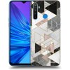 Picasee silikónový čierny obal pre Realme 5 - Light geometry