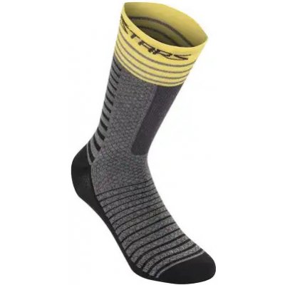 Alpinestars Drop 19 ponožky mid grey/yellow