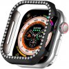 AppleKing púzdro posádzané kamienky pre Apple Watch 45mm - čierne - možnosť vrátiť tovar ZADARMO do 30tich dní