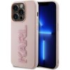 Kryt pre mobil Karl Lagerfeld 3D Rubber Glitter Logo Karl Zadný Kryt pre iPhone 15 Pre Max Pink (KLHCP15X3DMBKCP)