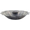 Chic Antique Zinkový antik kovový svietnik na úzku sviečku s kvetom Nostalgic - Ø 12*4 cm - Chic Antique