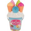 Sada na písek zmrzlina a cup cake modrý kyblík