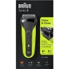 Braun Series 3 300, čierny/hráškovo zelený