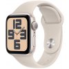 Apple Watch SE GPS 40mm hviezdna biela , hliníkové puzdro so športovým remienkom hviezdna biela - M/L