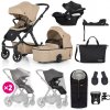 Petite&Mars Set Kočík 4v1 Icon Mocha Beige XXL RWS + CBX By Cybex Aton B2 I-size
