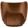 Ferm Living Rico Devoré Velvet Rust otočné červenohnedé