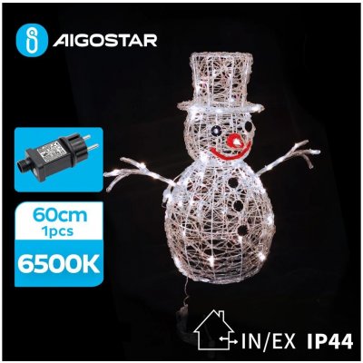 Aigostar B.V. Aigostar-LED Vonkajšia vianočná dekorácia LED/3,6W/31/230V 6500K 60cm IP44 snehuliak AI0477 + záruka 3 roky zadarmo