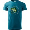 Ryba s prútom - Klasické pánske tričko vyššej gramáže - XL ( Tmavý tyrkys )