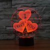 Beling 3D lampa, Milujem Ťa, 7 farebná S57
