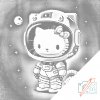 Vymalujsisam.sk Bodkovanie - Hello Kitty Farba: Zelená, Veľkosť: 50x50cm, Rám: Na plastovej doske
