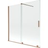Mexen Velar vaňová zástena, 2-krídlová posuvná 160 x 150 cm, transparentná, brúsená meď - 896-160-000-01-65