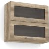 Drevona, REA ALFA UP 065 80x72, dub canyon (REA ALFA UP 065 skrinka horná 2x výklop so sklom 80 cm)