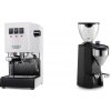 Gaggia New Classic E24 BC, white + Rocket Espresso SUPER FAUSTO, black