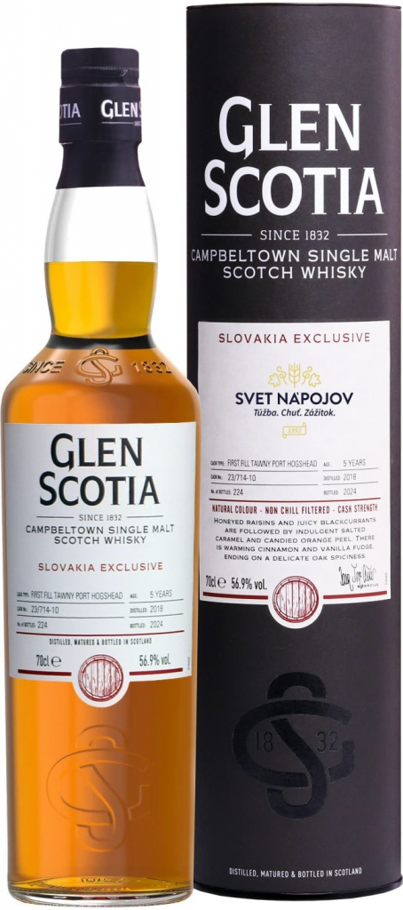 Glen Scotia Single Cask 2018 Slovakia Exclusive 56,9% 0,7 l (tuba)