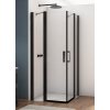 RONAL DIVERA BLACK D22DE2B 90 x 110cm alebo 110 x 90cm sprchový kút obdĺžnikový s rohovým vstupom, profil čierny matný - 87 – sklo matné Screen