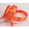 Saténové stuhy s vajíčkami - červená, modrá, oranžová, žltá, zelená - šírka 1,5 cm oranžová_9577-11