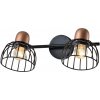 PREZENT 75463 BASKET 2xE27/60W, BLACK/RED COPPER