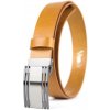 Kožený opasok PLAQUE, šírka 3.3cm, Slovenská výroba - Koňaková