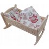 KOŁYSKA GRAWEROWANA PRE BÁBIKY + POSTEĽNÁ BIELIZEŇ, MATRAC