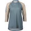 POC Cyklistický dres s krátkym rukávom - MTB PURE 3/4 LADY - béžová/svetlo modrá XS