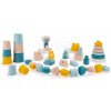 Didaktická stavebnica 4v1 BB Abrick Écoiffier 41 dielov s kockami krúžkami a šálkami v dóze od 12 mes