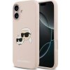 Karl Lagerfeld Liquid Silicone Double Heads MagSafe Zadný Kryt pre iPhone 17 Pink
