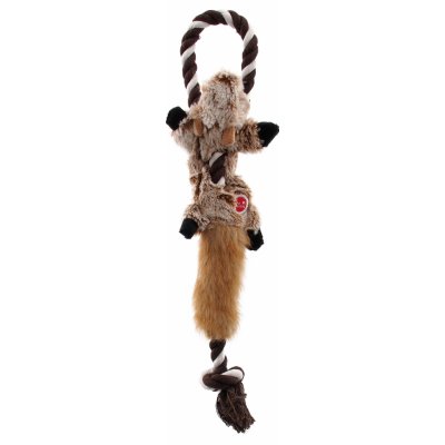 Dog Fantasy DF hračka Skinneeez s uzlom veverička 35 cm