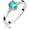 Blink-Blink Diamantový prsteň z bieleho zlata s Topásom 2308BToDB