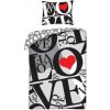 Halantex Obliečky Love grey Bavlna 140x200 70x90