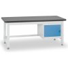 Pracovný stôl do dielne BL so závesnou skrinkou na náradie, MDF + PVC doska, 1500 x 750 x 800 mm