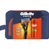 Gillette Fusion5 páska darčeková taška holiací strojček, 4 hlavice , gél