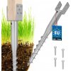 Základňa stĺpa kotva u skrutkovateľná do zeme oceľ 80x710 mm