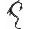 Alchemy Gothic Náušnice Drak - čierna E274B