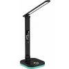 Platinet PDL711RGBB stolní LED lampa stmívatelná, bezdrátové nabíjení, hodiny, černá PLADL711RGBB