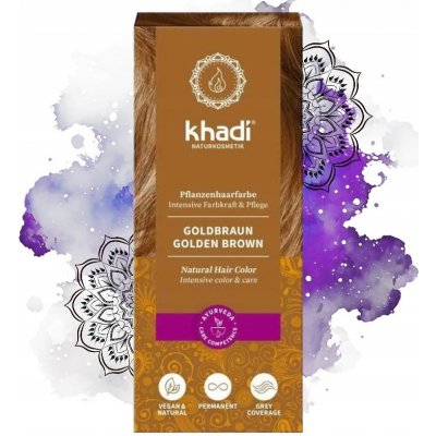 Khadi Natural Hair Colour henna na vlasy Zlatý bronz 100 g