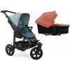 TFK Mono3 2v1 Blue Dual Color Combi carrycot + Seat unit Nafukovacie kolesá Hlboká vanička Salmon