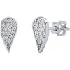 Silvego Strieborné náušnice anjelské krídla Winnie s Brilliance Zirconia PRGPMK98ES