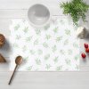 Biante Teflónové prestieranie na stôl TF-113 Zelené olivové vetvičky na bielom 35x45 cm