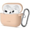 KRYT TECH-PROTECT SILICONE HOOK APPLE AIRPODS 3 CAFFE LATTE