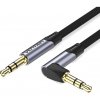 Vention 3.5mm to 3.5mm Jack 90° Flat Aux Cable 1.5m Gray Aluminum Alloy Type BANHG