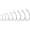 Mistrall offsetový háčik Wide worm s očkom, veľkosť 1/0, black nickel, 10 ks/bal