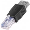 Akyga AK-AD-27, RJ45, USB 2.0 type A, Čierna