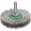 Lessmann 418342 | Rotačná kefa so stopkou priemer 6 mm nehrdzavejúci drôt, zvlnený priemer 80x12 / 0,20 nerezový drôt, zvlnený