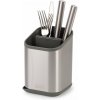 Odkvapkávač na príbory z nehrdzavejúcej ocele v lesklej striebornej farbe 11x11,5 cm Duo Steel – Joseph Joseph