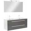 Vario Clam 120 kompletný kúpeľňový nábytok bielo-antracitová