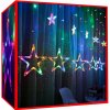 ISO 11316 Svetelný záves hviezdy 138 LED multicolor