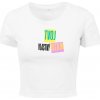 Stymio ✍️ Dámske tričko Cropped Tee na mieru – tvoj text, tvoj obrázok, tvoja story Veľkosť: M, CROPPED TEE: Biela Moderný crop top